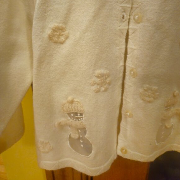 Talbots Kid - 24 month Off White Snowman Sweater - Picture 3 of 6